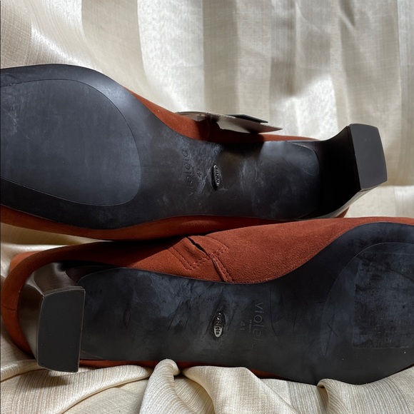 Violeta By MNG Terracotta Ankle Booties New - Picture 5 of 8